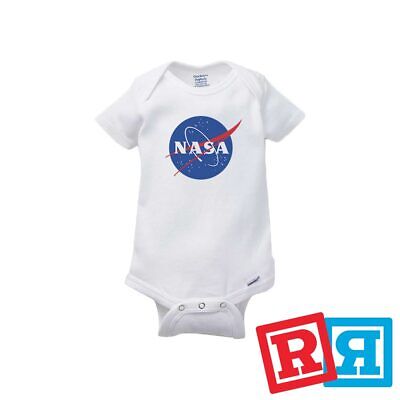 NASA Gerber Baby Onesie® Cotton Unisex White Short Sleeve Bodysuit
