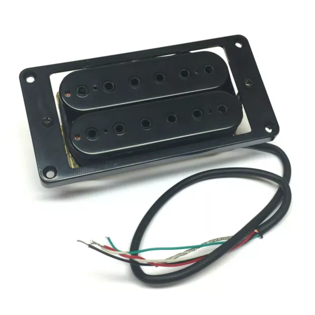 Black Hex Pole Modern Ceramic Magnet Neck Humbucker Guitar Pickup PU-XBB-N