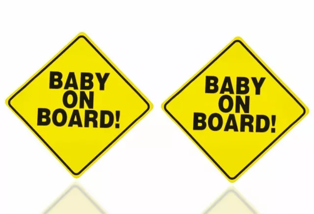 Zone Tech 2x Baby An Board Fahrzeug Auto Warnung Stoßfänger Sticker Zeichen 5x5
