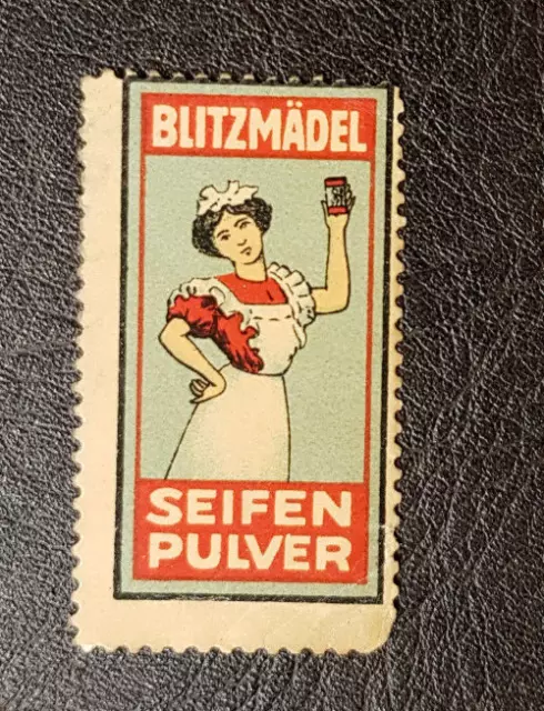 Reklamemarke Blitzmädel Seifenpulver