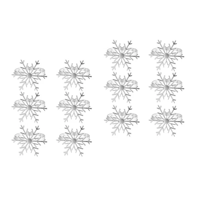 12 Pcs Alloy Napkin Buckles Adornments Ring Wraps Serviette Banquet