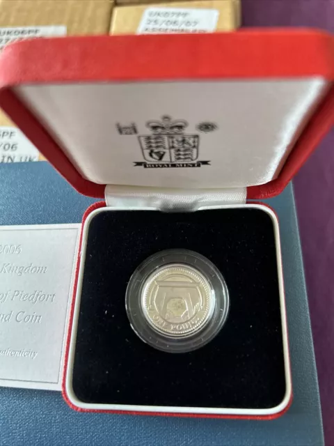 2006 £1 One Pound Silver Piedfort Proof Coin Egyptian Arch Bridge  Box & COA PF1