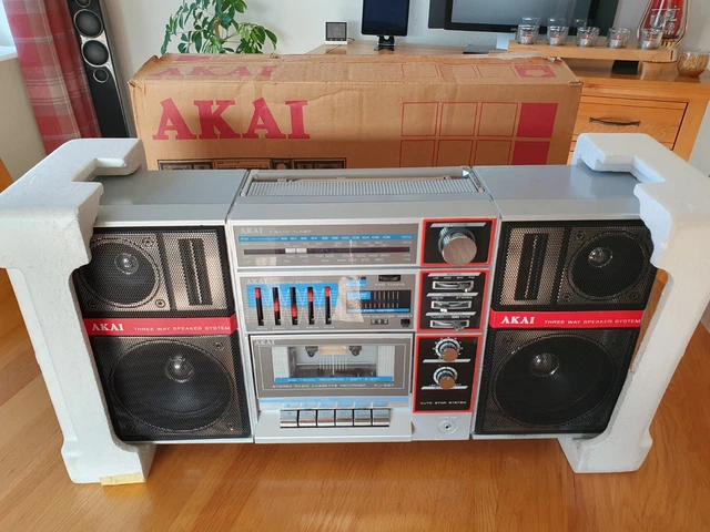 Akai AJ-557 Boombox Radio-K7 Vintage – Pour Pièces Ou Restauration