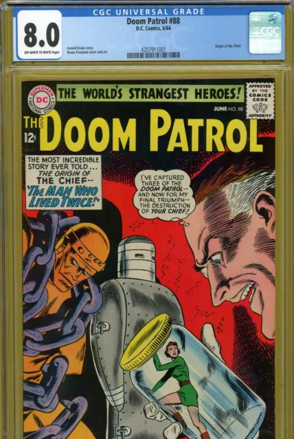 Doom Patrol #88 CGC GRADED 8.0 - origin of the Chief - 3rd issue of title