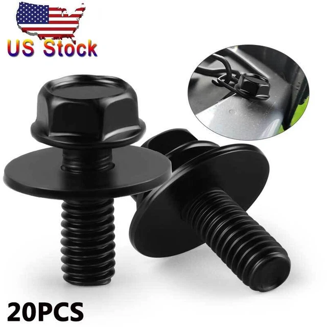 20x Car Screw Bolts Body Fender Fastener M6-1.0x 16mm Long- 10mm - Foto 7