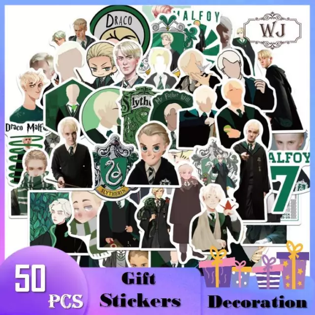 50pcs Harry Potter 4 Malfoy Wiards Vinyl Decal Sticker Laptop Waterproof Phone