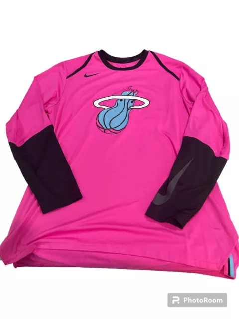 S-2XL Miami Heat Nike Dri-Fit Men's Polyester #42V Polo Shirt