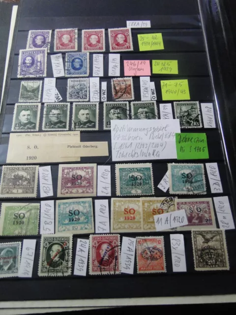 République tchéco-slovaque (1918 – 1944)lot de timbres oblitérés /neufs*