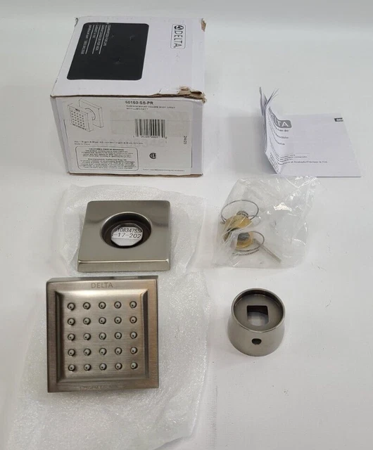 Delta 50150-SS-PR Cuerpo de montaje en pared Spray Jet Lumicoat Acero Inoxidable