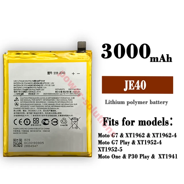 3000MAH REPLACEMENT BATTERY JE40 For Motorola Moto G7 Play XT1952
