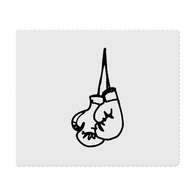 2 paños de limpieza de lentes/gafas de microfibra de ""guantes de boxeo"" (LC00018859)