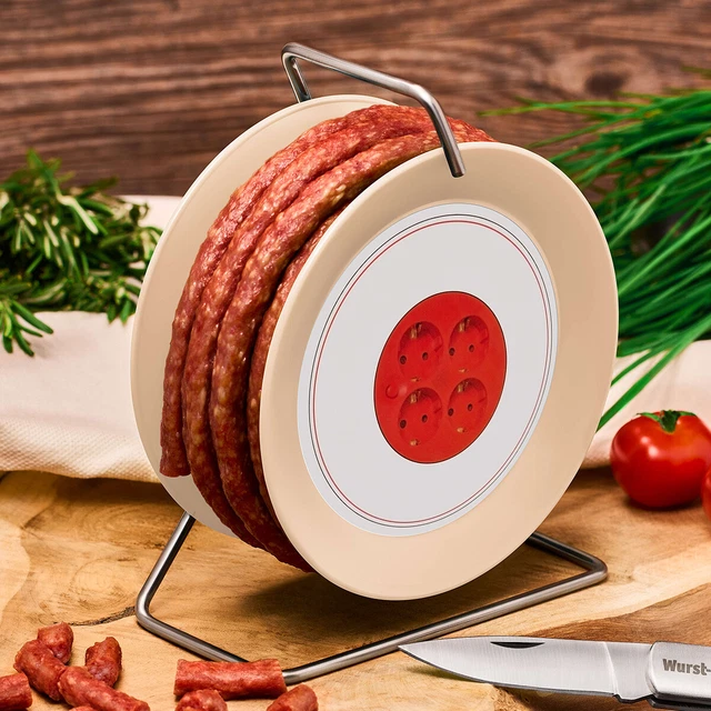 Herz & Heim® Wurst Kabeltrommel 3,5m Wurst Nach Krakauer Art, Lustiges Geschenk Geburtstag, 240 G