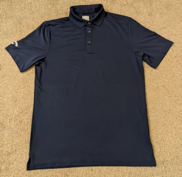 CALLAWAY OPTI-DRI DARK BLUE GOLF POLO T-SHIRT Sports Tee Top Mens Size Small