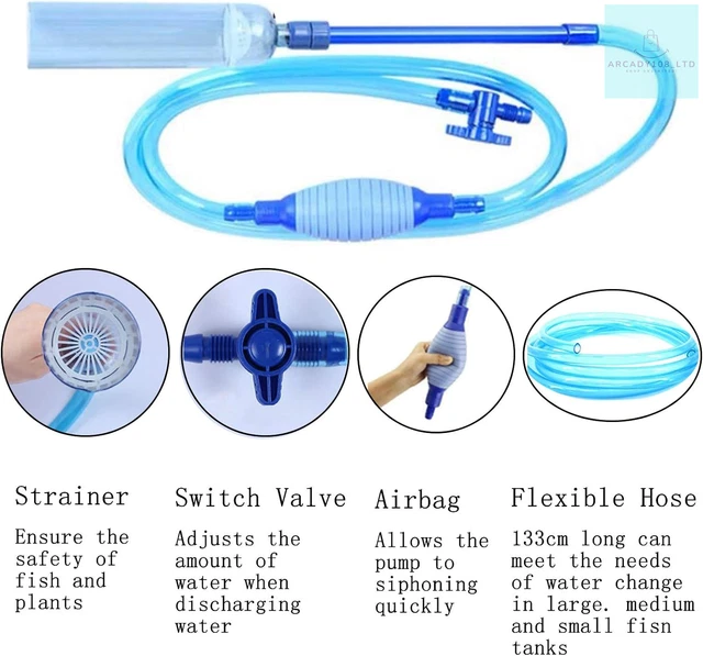 QIODAZOO Fish Tank Cleaning Kit, Aquarium Water Changers with Gravel and 5 in 1 2
