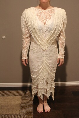 Vintage ALA CARTE CALIFORNIA Lace Dress Ivory