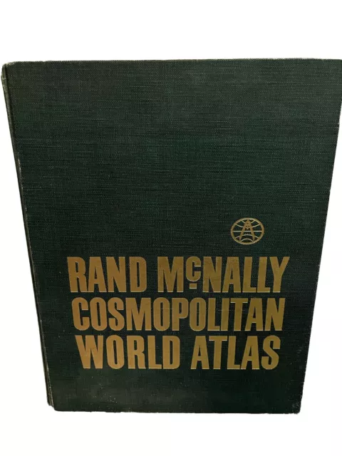 VINTAGE 1962 Rand McNally Cosmopolitan World Atlas 14"x11"x2"