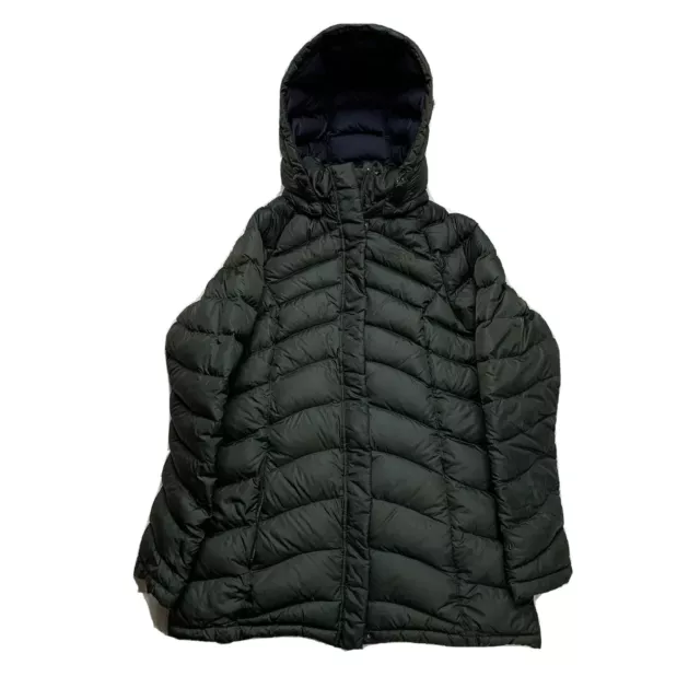 Mujer M The North Face Verde Oliva Capucha Abajo Abrigo Acolchado 600 Relleno