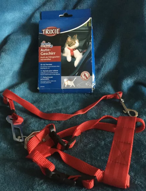 Trixie: Friends On Tour Car Harness For Cats. New With Tags & Box