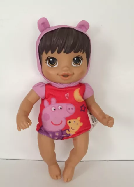 BABY ALIVE GOODNIGHT Doll Peppa Pig Toy Soft Body Hispanic Brown Hair ...