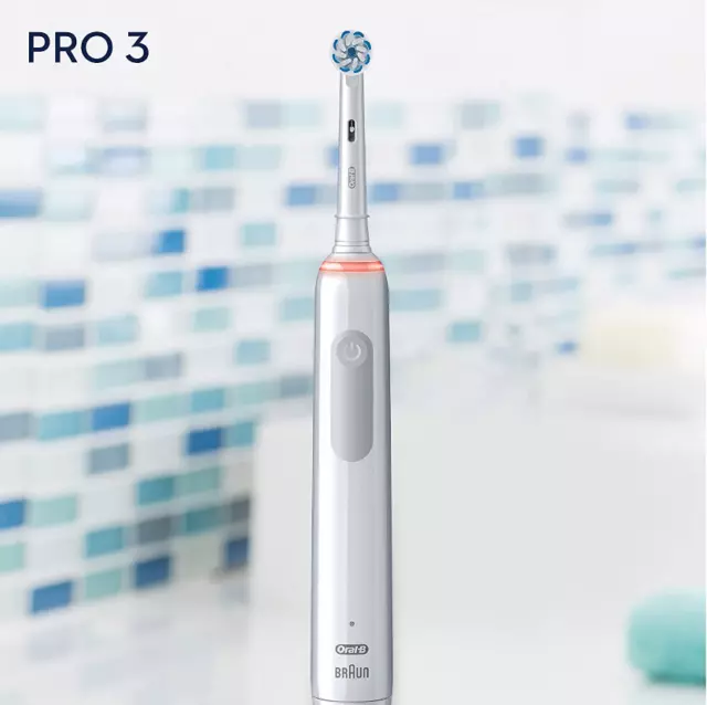 Oral-B Pro 3000 Sensitive Brosse à Dents Électrique Rechargeable 2 Brossettes 3