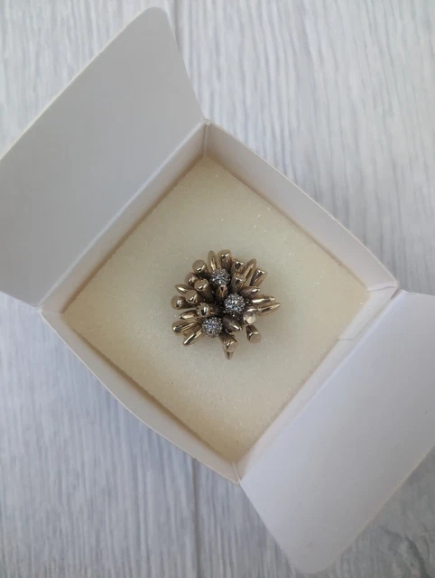 Stella & Dot Renegade Cluster Ring Rhinestone Gold Tone Adjustable