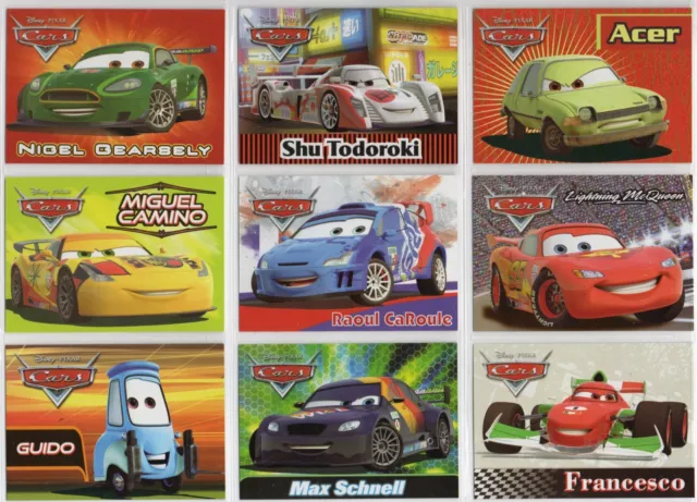 Disney Pixar Cars 2 (Frankford Chocolate 2011): RARE Set of 18 Cards