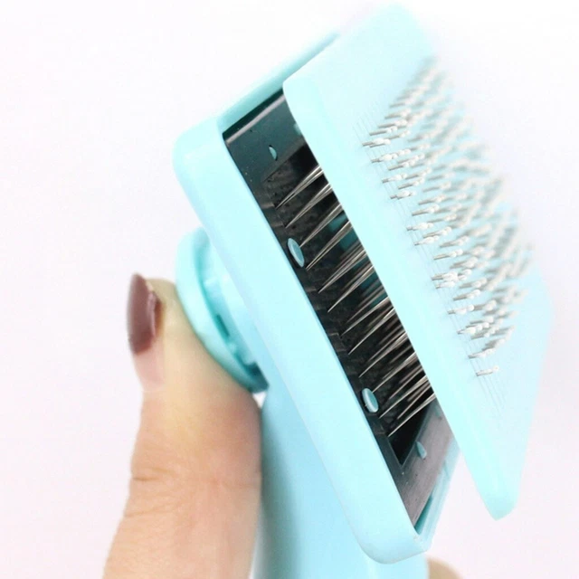 Self Cleaning Dog Cat Slicker Brush Pet Grooming Brush Comb Shedding Tools 2