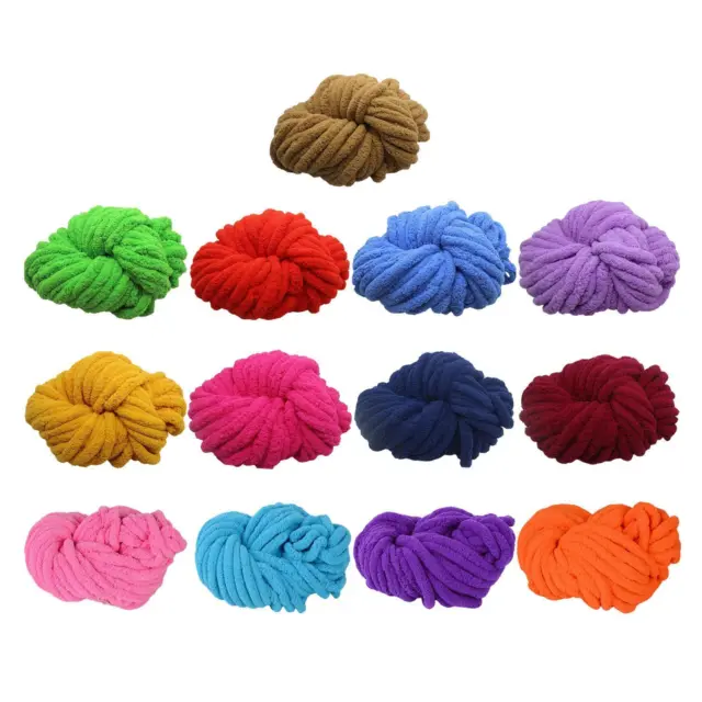 DIY Chunky Chenille Yarn Thick Fluffy Yarn Soft Fluffy Crochet Yarn for  Knitting