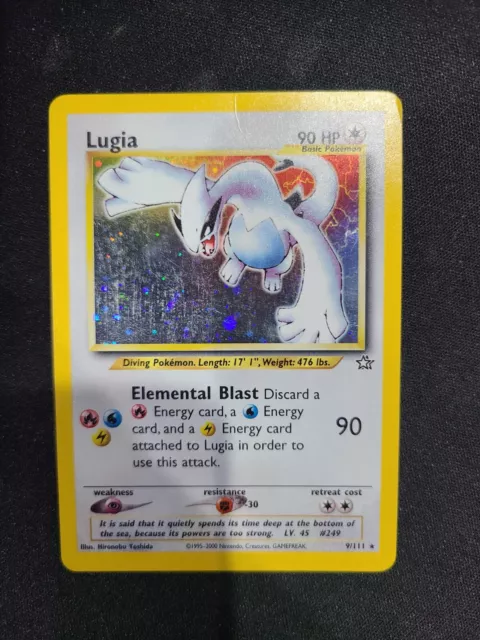 Pokemon TCG WOTC Card Lugia Neo Genesis Set Holo #9/111 LP