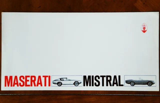 Maserati Mistral Coupe & Convertible 4-page brochure Prospekt, 1966 2