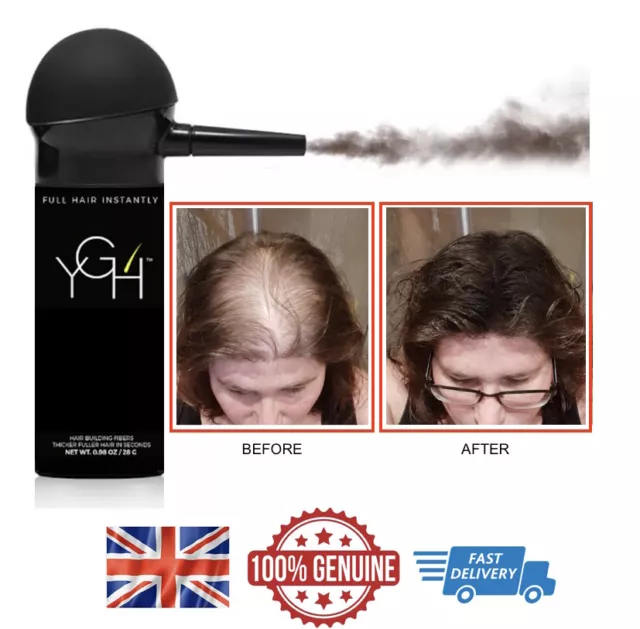 YGH - Hair Building Fibres & Pump Spray Applicator Keratin Hair Loss Fibers