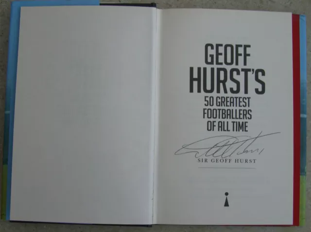 SIGNED BOOK - Geoff Hurst  - 50 Greatest Footballers of all Time