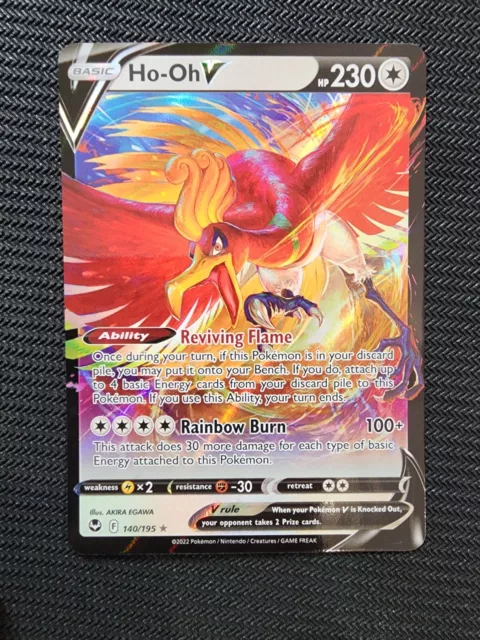 Pokemon - Silver Tempest - Ho-Oh V - Ultra Rare - 140/195 - NM/M