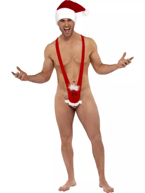 Santa Mankini Erwachsene Herren Neuheit Kostüm Wichteln Scherz Geschenk