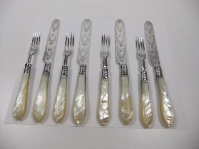 Antique Sterling Silver Knives Forks Flatware Mappin & Webb Edward Hutton