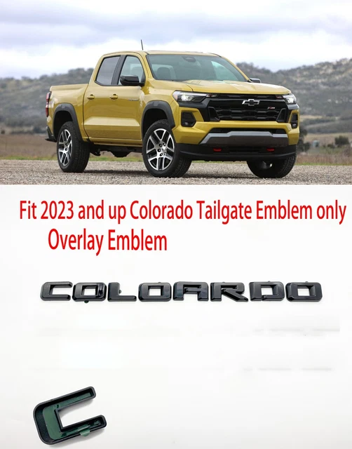 OVERLAY EMBLEMS 20232024 Chevrolet Colorado Gloss Black Tailgate