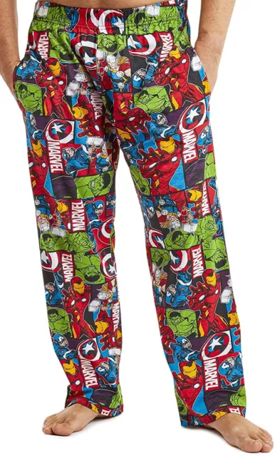 Marvel Hommes Pantalon Bas Décontracté De Nuit En Coton Avengers Lounge