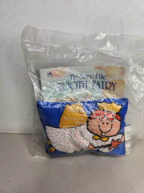 Vintage Avon Tiny Teeth Tooth Fairy Pillow - Story Book. New Sealed Golden 1991