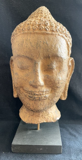 BOUDDHA BAPHUAN STYLE SOCLE BODHISATTVA KHMER papier mâché recyclé Cambodge