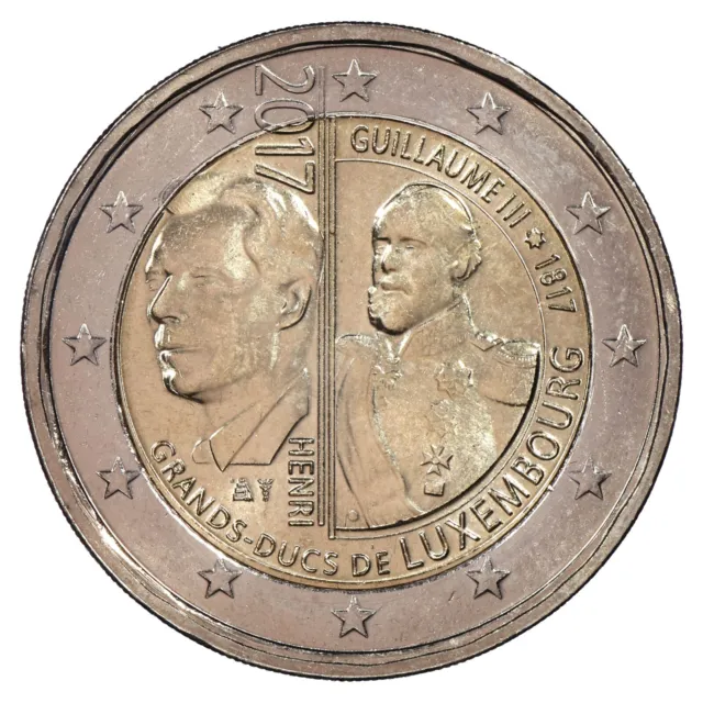 Luxembourg 2 euros 2017 commémorative Naissance Grand-Duc Guillaume III 200 ans