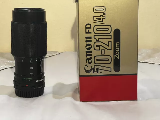 Canon 70-210mm f/4.0 Manual Focus FD-Mount Zoom Lens, Original Warranty & Box