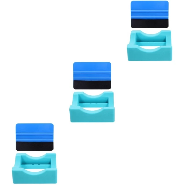 3 juegos de calcomanías de silicona portavasos aplicador de raspador principal pequeño portavasos