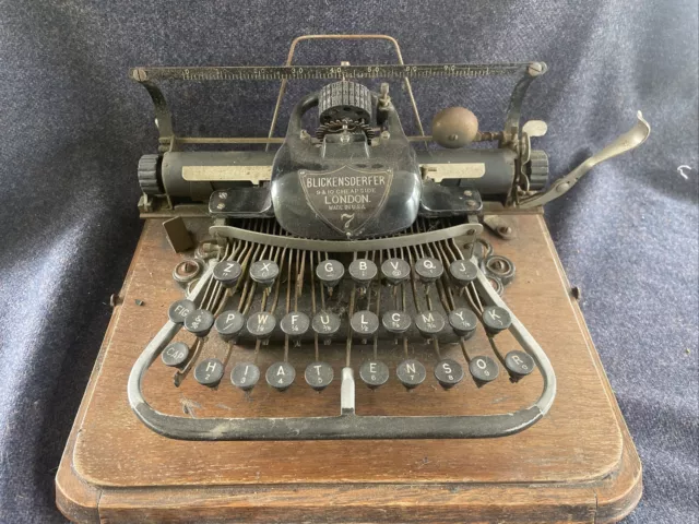 Máquina de escribir antigua Blickensderfer 7. Hecho en EE. UU., c1892. Restauración/repuestos.