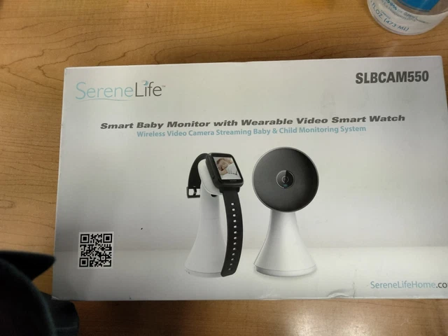 SereneLife SLBCAM550 Smart Wireless Baby Monitor w/ Wearable Video Smart Watch
