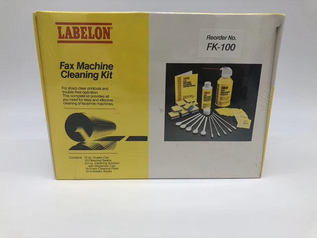 Labelon Fax Machine Cleaning Kit Reorder No. FK-100 New Old Stock NIB Rare VTG
