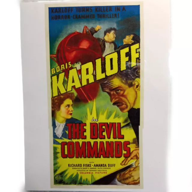 The Devil Commands (1941) 7.5”x11" Laminated Mini Movie Poster Print