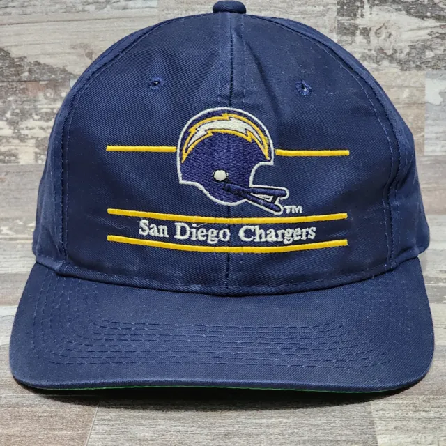 Vintage ANNCO San Diego Chargers Split Bar Snapback Hat Cap NFL Football Blue