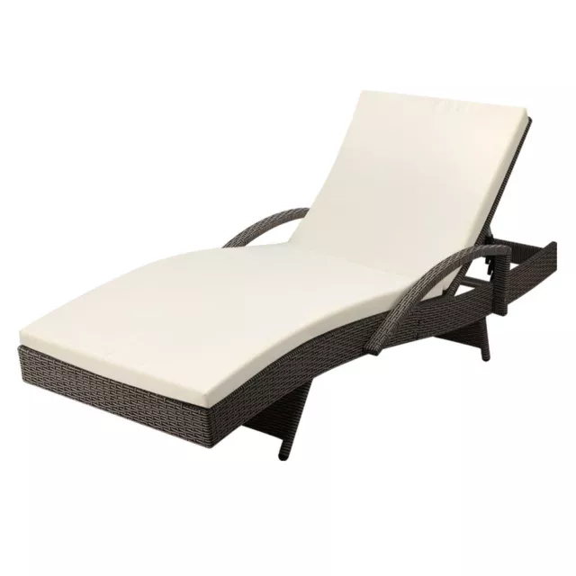 Gardeon Sun Lounge Outdoor Furniture Rattan Wicker Lounger Chair Garden Patio