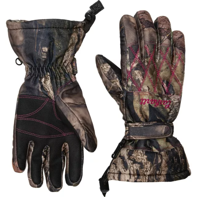 CARHARTT Mossy Oak CAMO GUANTLET Hunting INSULATED GLOVES Womens Size MEDIUM NEW