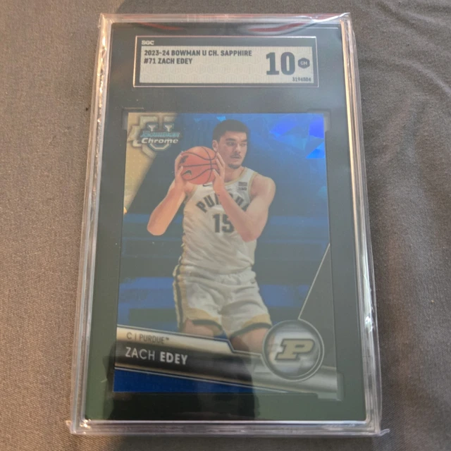 ZACH EDEY 2024 Bowman University chrome basketball saphir PURDUE BOWMAN